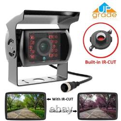 7 Split Monitor Dual Rear View Backup Camera DVR System For Semi Box Truck RV