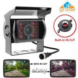 7 Split Monitor Dual Rear View Backup Camera DVR System For Semi Box Truck RV