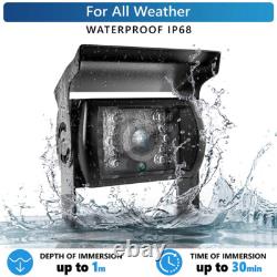 7 Split Monitor Dual Rear View Backup Camera DVR System For Semi Box Truck RV