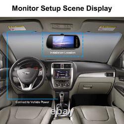 7 Split Monitor Mirror 4x CCD Rear View Backup Reverse Camera 12-24v for Truck