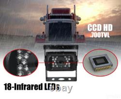 7 Split Screen Monitor 4x IR Rear View Backup Camera 4x 10m 12-24V For Truck RV