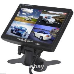 7 Split Screen Monitor 4x IR Rear View Backup Camera 4x 10m 12-24V For Truck RV