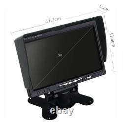 7 Split Screen Monitor 4x IR Rear View Backup Camera 4x 10m 12-24V For Truck RV