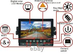 7 Wired Ir Digital Rear View Backup Reverse Camera System For Agriculture Equp