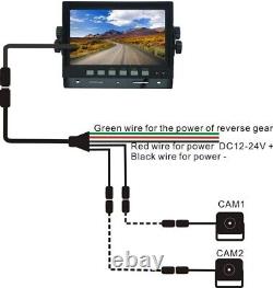 7 Wired Reverse Rear View Backup Camera System, Guide line, IP69K No Water Leakag