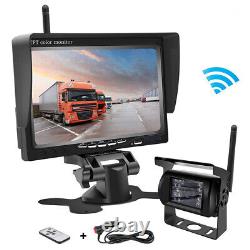 7 Wireless Backup Rear View Camera Night Vision System Monitor For RV Truck Bus