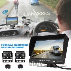 7 Wireless Backup Rear View Camera System Monitor Night Vision For RV Truck Bus