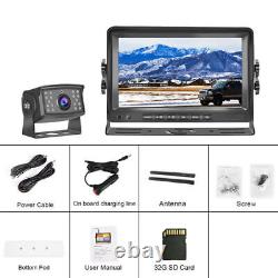 7 Wireless Color LCD Monitor Car Rear View Backup Reverse Camera Kit DC12V-24V