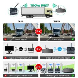 7'' Wireless DVR Monitor 4 Reverse Backup Wifi Camera Rear View For Truck Bus RV