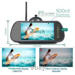 7'' Wireless DVR Monitor 4 Reverse Backup Wifi Camera Rear View For Truck Bus RV