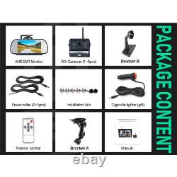 7'' Wireless DVR Monitor 4 Reverse Backup Wifi Camera Rear View For Truck Bus RV