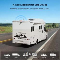 7 Wireless DVR Monitor 4x Solar Magnetic Rear View Camera For Car RV Truck Bus