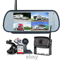 7'' Wireless DVR Monitor AHD Rear View Backup Camera For Truck Bus RV Car Van