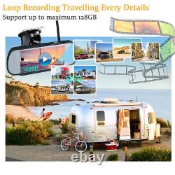 7'' Wireless DVR Monitor AHD Rear View Backup Camera For Truck Bus RV Car Van