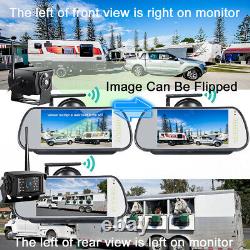 7'' Wireless DVR Monitor AHD Rear View Backup Camera For Truck Bus RV Car Van