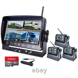 7 Wireless DVR Monitor Magnetic Rear View Backup Camera 128GB for RV Truck VAN