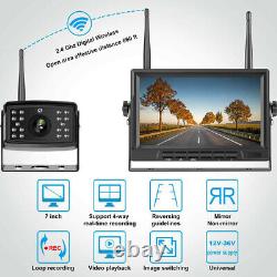 7 Wireless Monitor Car Rear View Camera Backup for Van Trailer Truck Tractor Rv