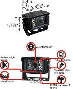 7inch Rear View Backup Side Camera System Cctv For Truck, Motorhome, Forklift