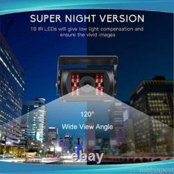 9Quad Monitor 4x 4PIN Side Rear View Backup Camera Kit For Truck Caravan SUV