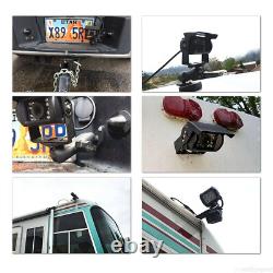9Quad Monitor 4x 4PIN Side Rear View Backup Camera Kit For Truck Caravan SUV