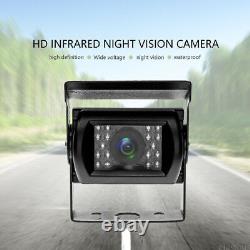 9Quad Monitor Splitscreen 2x 18 IR Rear View Backup Camera 2x 10m Truck 24V/12V