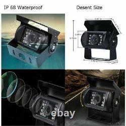 9Quad Split Monitor Backup Rear View CCD Camera For Truck Motor home Van RV Bus