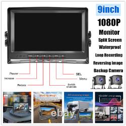 9 1080P Car LCD Digital Monitor Rear View Backup Reverse Camera Loop Recording