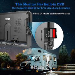9 DVR Record Quad Split Monitor 4xAHD Side Rear View Backup Camera For Truck RV