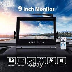 9 Digital Wireless Monitor DVR 1080P Side/Rear View Backup Camera For Truck Kit
