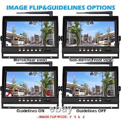 9 Digital Wireless Monitor DVR 1080P Side/Rear View Backup Camera For Truck Kit