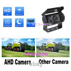 9 IPS 4CH Split Monitor+ 4 x 18LED AHD 1080P Car Rear View Backup Camera SD DVR