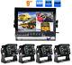 9 IPS 4CH Split SD DVR Monitor+ 4 x 4Pin AHD 1080P Car Rear View Backup Camera