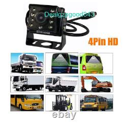 9 IPS 4CH Split SD DVR Monitor+ 4 x 4Pin AHD 1080P Car Rear View Backup Camera