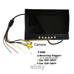 9 IPS SD DVR Split Monitor+2 x 4Pin AHD 1080P Front Car Rear View Backup Camera