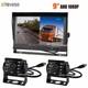 9 IPS Split Monitor+2 x 4Pin AHD 1080P Front Car Rear View Backup Camera SD DVR