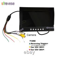 9 IPS Split Monitor+2 x 4Pin AHD 1080P Front Car Rear View Backup Camera SD DVR