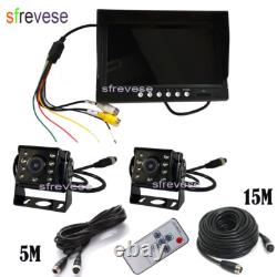 9 IPS Split Monitor+2 x 4Pin AHD 1080P Front Car Rear View Backup Camera SD DVR