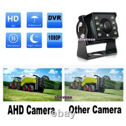 9 IPS Split Monitor+2 x 4Pin AHD 1080P Front Car Rear View Backup Camera SD DVR