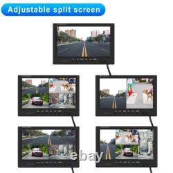 9 Monitor 4x Side Rear View Backup Cameras 2x 10+2x 20m Video Cables Truck Rvs