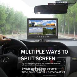 9 Monitor 4x Side Rear View Backup Cameras 2x 10+2x 20m Video Cables Truck Rvs