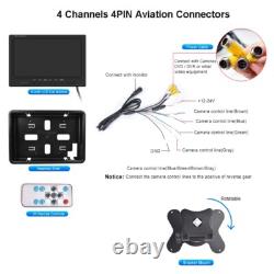 9 Monitor 4x Side Rear View Backup Cameras 2x 10+2x 20m Video Cables Truck Rvs