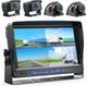 9 Monitor Car Rear View Backup Camera Split System Kit DVR Waterproof Parking