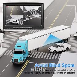9 Monitor Car Rear View Backup Camera Split System Kit DVR Waterproof Parking