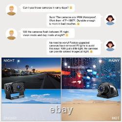 9 Monitor Car Rear View Backup Camera Split System Kit DVR Waterproof Parking