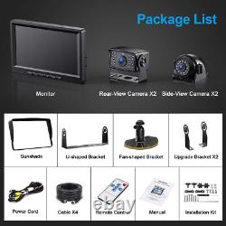 9 Monitor Car Rear View Backup Camera Split System Kit DVR Waterproof Parking