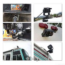 9 QUAD MONITOR SPLIT SCREEN 2x REAR VIEW BACKUP CCD CAMERA Kit FOR BUS TRUCK RV