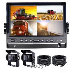 9 QUAD Monitor Screen Rear View Backup CCD Camera for Car Truck RV Trailer BUS