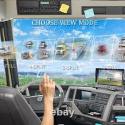 9 QUAD Monitor Screen Rear View Backup CCD Camera for Car Truck RV Trailer BUS