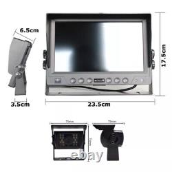 9 QUAD Monitor Screen Rear View Backup CCD Camera for Car Truck RV Trailer BUS