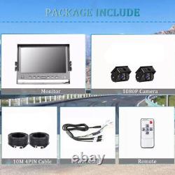 9 QUAD Monitor Screen Rear View Backup CCD Camera for Car Truck RV Trailer BUS